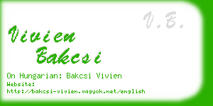 vivien bakcsi business card